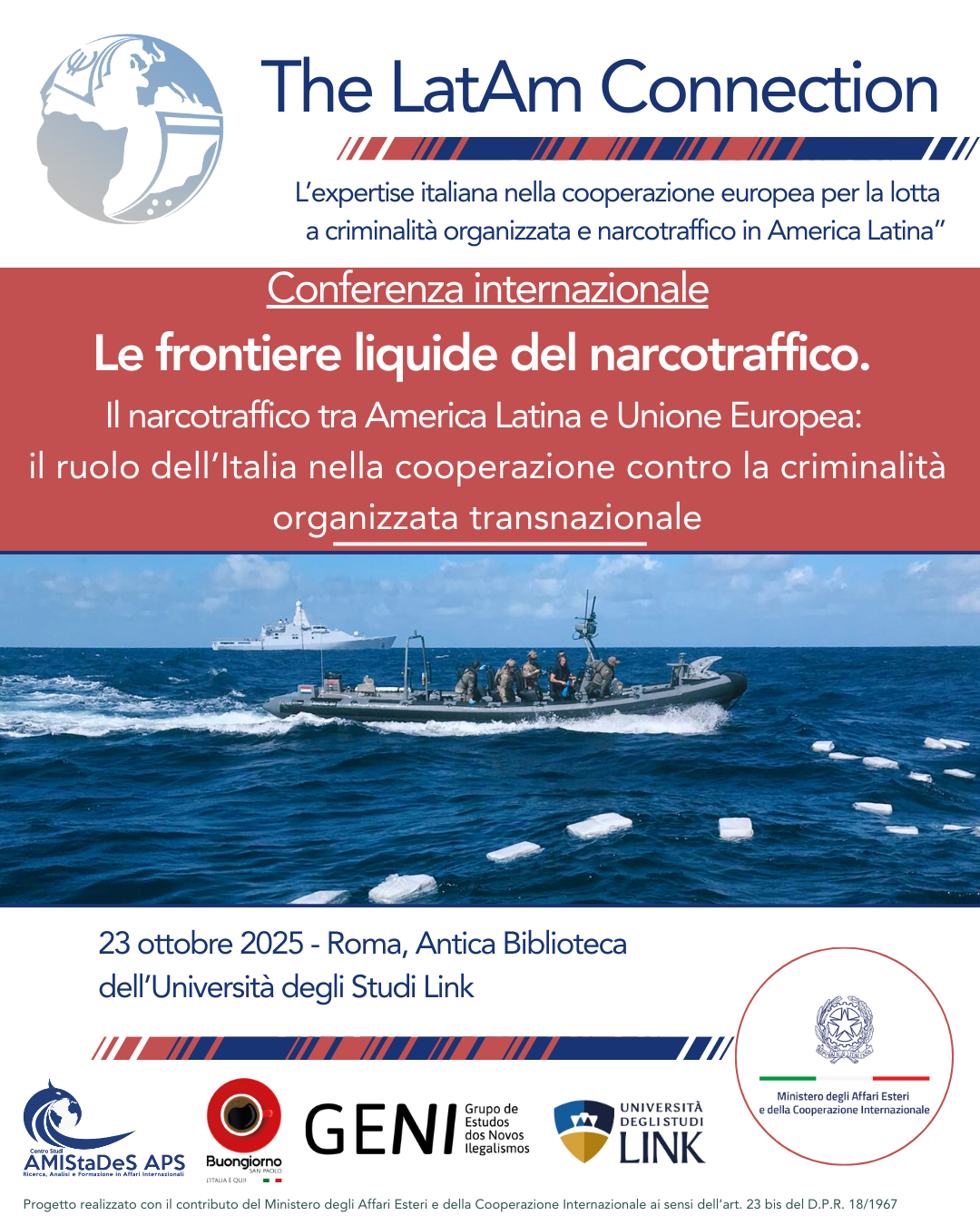 Conferenza internazionale “Le frontiere liquide del narcotraffico"